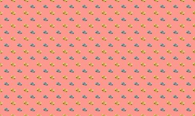 Farklı aksesuarlara sahip renkli arkaplan