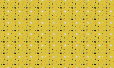 Farklı aksesuarlara sahip renkli arkaplan