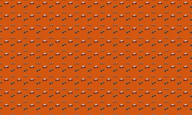 Farklı aksesuarlara sahip renkli arkaplan