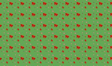 Farklı aksesuarlara sahip renkli arkaplan