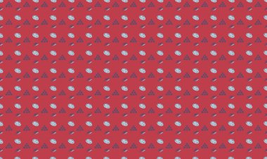 Farklı aksesuarlara sahip renkli arkaplan