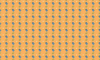 Farklı aksesuarlara sahip renkli arkaplan