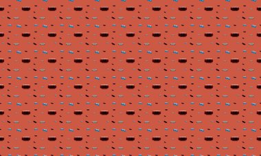 Farklı aksesuarlara sahip renkli arkaplan