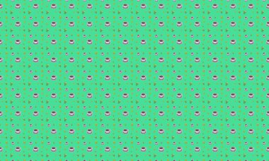 Farklı aksesuarlara sahip renkli arkaplan