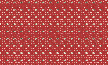 Farklı aksesuarlara sahip renkli arkaplan