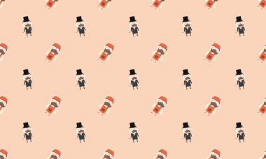 Farklı aksesuarlara sahip renkli arkaplan