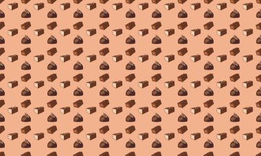 Farklı aksesuarlara sahip renkli arkaplan