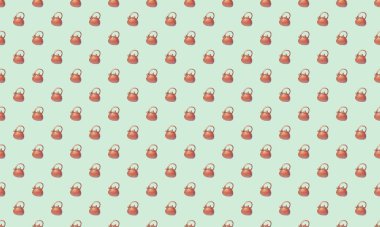 Farklı aksesuarlara sahip renkli arkaplan