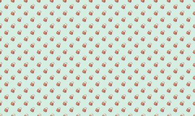 Farklı aksesuarlara sahip renkli arkaplan