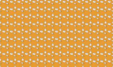 Farklı aksesuarlara sahip renkli arkaplan