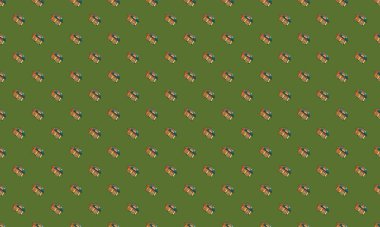 Farklı aksesuarlara sahip renkli arkaplan