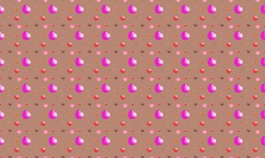 Farklı aksesuarlara sahip renkli arkaplan