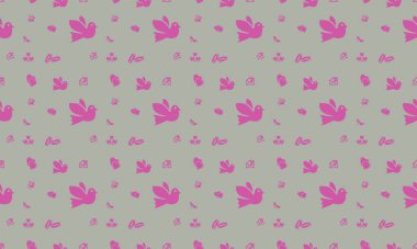 Farklı aksesuarlara sahip renkli arkaplan