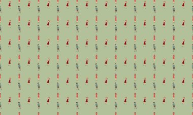 Farklı aksesuarlara sahip renkli arkaplan