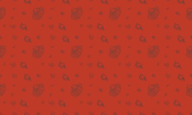 Farklı aksesuarlara sahip renkli arkaplan