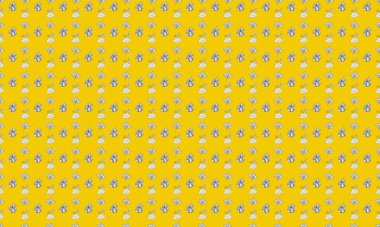 Farklı aksesuarlara sahip renkli arkaplan