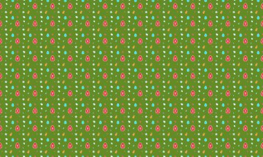 Farklı aksesuarlara sahip renkli arkaplan