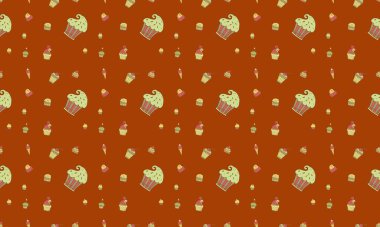 Farklı aksesuarlara sahip renkli arkaplan