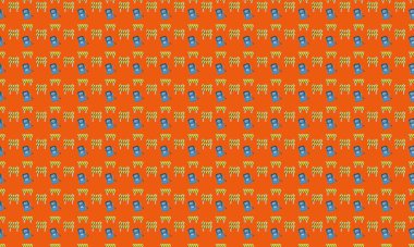 Farklı aksesuarlara sahip renkli arkaplan