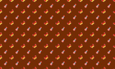 Farklı aksesuarlara sahip renkli arkaplan