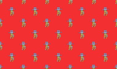 Farklı aksesuarlara sahip renkli arkaplan