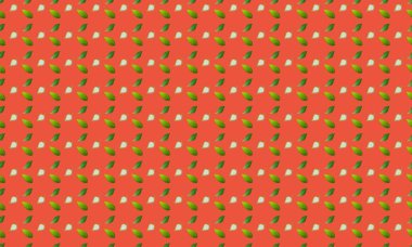 Farklı aksesuarlara sahip renkli arkaplan