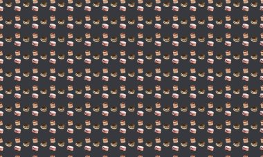 Farklı aksesuarlara sahip renkli arkaplan