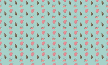 Farklı aksesuarlara sahip renkli arkaplan