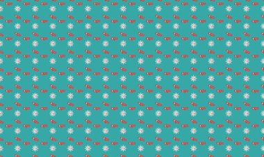 Farklı aksesuarlara sahip renkli arkaplan