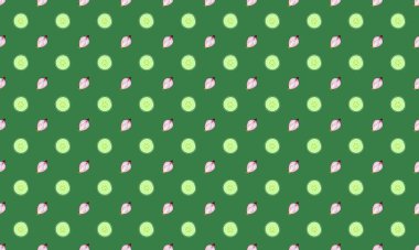 Farklı aksesuarlara sahip renkli arkaplan