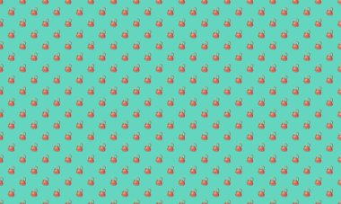 Farklı aksesuarlara sahip renkli arkaplan