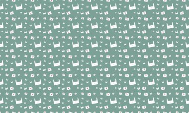 Farklı aksesuarlara sahip renkli arkaplan