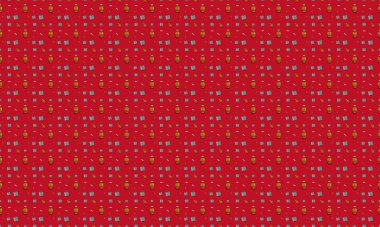 Farklı aksesuarlara sahip renkli arkaplan