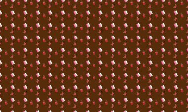 Farklı aksesuarlara sahip renkli arkaplan