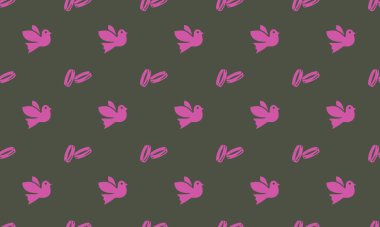 Farklı aksesuarlara sahip renkli arkaplan