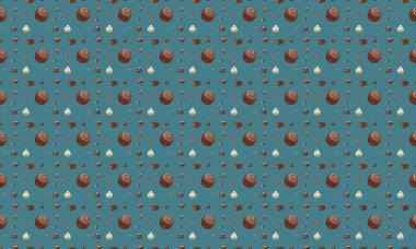 Farklı aksesuarlara sahip renkli arkaplan