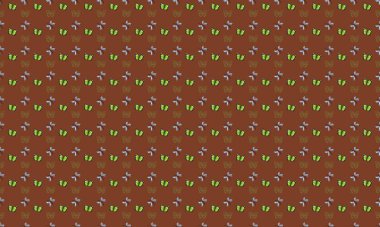 Farklı aksesuarlara sahip renkli arkaplan