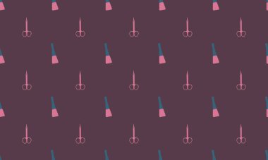 Farklı aksesuarlara sahip renkli arkaplan