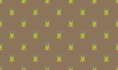 Farklı aksesuarlara sahip renkli arkaplan