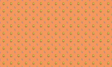 Farklı aksesuarlara sahip renkli arkaplan