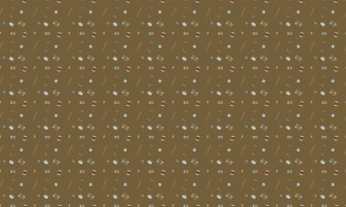 Farklı aksesuarlara sahip renkli arkaplan