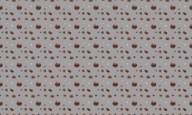 Farklı aksesuarlara sahip renkli arkaplan