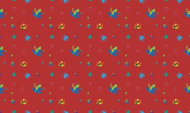 Farklı aksesuarlara sahip renkli arkaplan