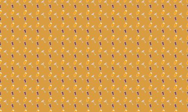 Farklı aksesuarlara sahip renkli arkaplan