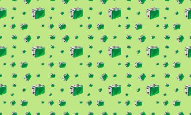 Farklı aksesuarlara sahip renkli arkaplan