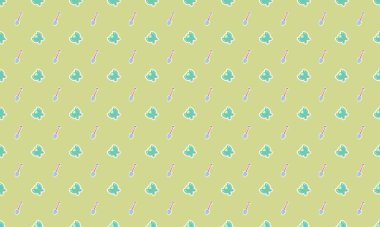 Farklı aksesuarlara sahip renkli arkaplan