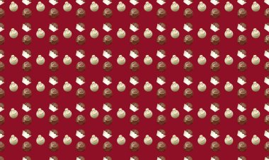 Farklı aksesuarlara sahip renkli arkaplan