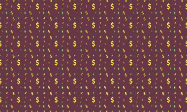 Farklı aksesuarlara sahip renkli arkaplan