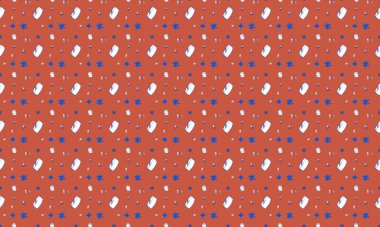 Farklı aksesuarlara sahip renkli arkaplan