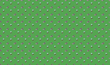 Farklı aksesuarlara sahip renkli arkaplan